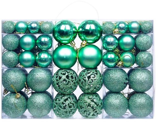 Kerstballen 100 stuks Peacock / Vintage Blauw