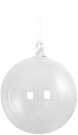 Hobby/diy kerstballen - 5x st - transparant - D14 cm - kunststof - knutselen - kerstballen maken