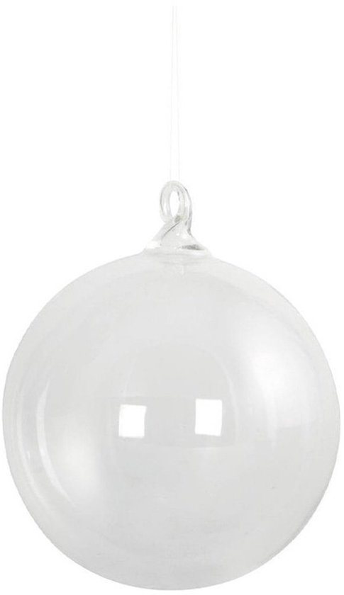 Hobby/diy kerstballen - 5x st - transparant - D14 cm - kunststof - knutselen - kerstballen maken