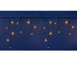 Ijspegelverlichting lichtsnoeren met 600 warm witte lampjes 24 x 0,35 meter - Kerstverlichting