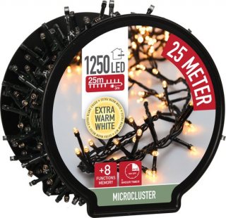 Clusterverlichting - op haspel - 1250 leds - extra warm wit - 2500 cm - boomverlichting
