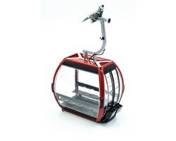Jaegerndorfer - 88501 Gondel Omega IV 10 Rood Miniatuur Model - 1:32 - Kerstdorp