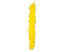 Boland Kerst boa - veren - geel - 180 cm - 50 gram - kerstboomversiering - kerstslinger - kerstboa