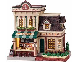 Gezellig Café Winkel - Kerstdorp Miniatuur Huisje - Caddington Village Collectie