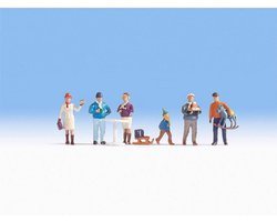 Gekleurde Kerstmarkt Diorama & Miniatuur - Sfeervolle Wintertafereel