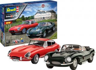 Revell Modelbouwpakket Auto - 05667 Jaguar Cars 100th Anniversary - Gift Set Plastic - 1:24 - Modelbouw