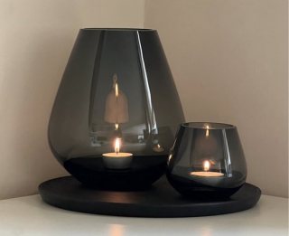 Combi Deal Glazen Vazen - 2 stuks - Smokey Vazen - Windlichten Smoke