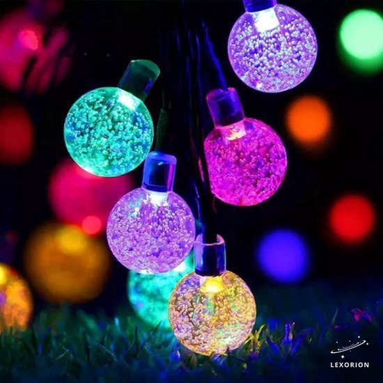 Lexorion Fairy - Solar Lichtsnoer - Buitenverlichting - Solar Tuinverlichting - RGB - 40 LED - 8 meter - Buiten op Zonne Energie - Sfeerverlichting - IP65 Weerbestendig - Lichtslinger - LED Lampjes Slinger