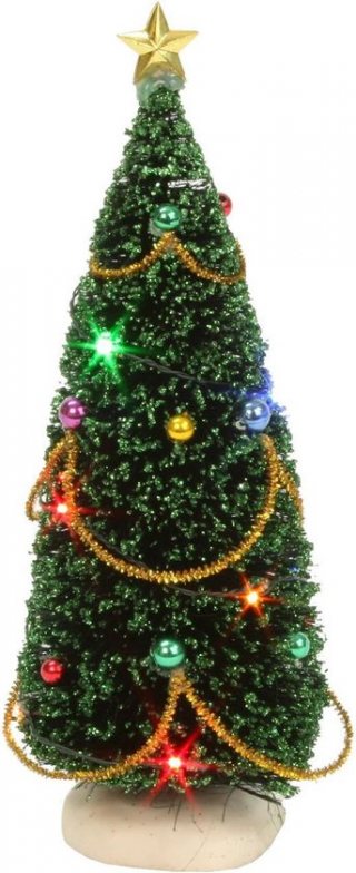 Luville - Christmas tree with flashing lights  - h15cm - Kersthuisjes & Kerstdorpen