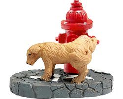 Lichtgevend Kerstdorp Huisje met Puppy's - Winterse Miniatuur Decoratie