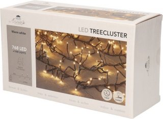 Lumineo Kerstverlichting - cluster - warm wit - timer en dimmer - 10m - binnen en buiten