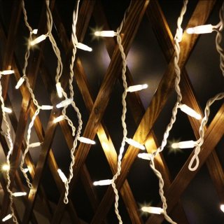 IJspegelverlichting koppelbaar | 30 meter met 1140 LEDs – warm wit |wit snoer | rubber
