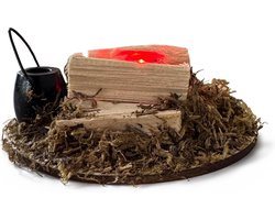 Miniatuur LED Kampvuur voor Kerstdorpen en Kerststallen - Sfeervolle Verlichting