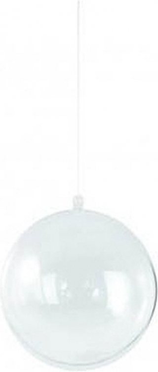 Hobby/diy kerstballen - 5x st - transparant - D6 cm - kunststof - knutselen - kerstballen maken
