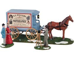 Reisfotograaf Wagon Set van 3 - Miniatuur Decoratie voor Kerstdorp