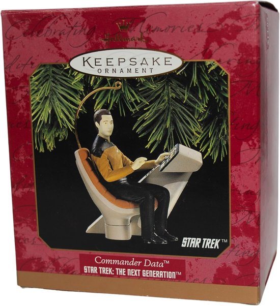 Hallmark Keepsake kerstbal Ornament Commander Data Star Trek Next Generation - Uit 1997 - 8 cm groot