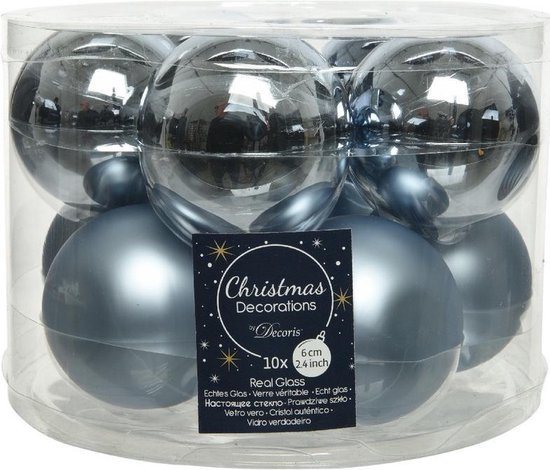 Decoris kerstballen - 10 stuks - 6cm - Glas