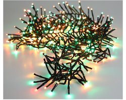 Clusterverlichting 192 led - three tone traditional -Groen-Rood-Geel ( Extra Warm Wit) Batterij - Lichtfuncties - Geheugen - Timer