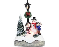 Verlicht Kerstdorp Huis met LED - Winterlandschap Kerstdecoratie