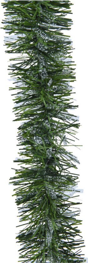 Decoris Kerstslinger - groen/transparant - 270 x 7,5 cm - lametta - kerstversiering