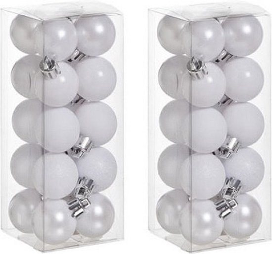 Cosy&Trendy kersballen - 40 stuks - 3cm - kunststof