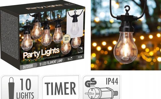 Pro Garden - Feestverlichting - Oude gloeilamp effect - Erg sfeervol - Voor buiten