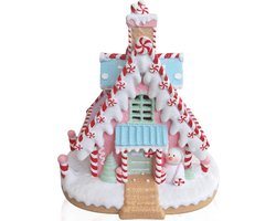 Kersthuisje met LED Licht | Decoratieve Gemberhuis voor Miniatuur Dorpen | Gezellige Kerstdecoratie