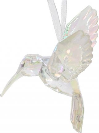 Kersthanger Kolibrie kunststof 10cm iris