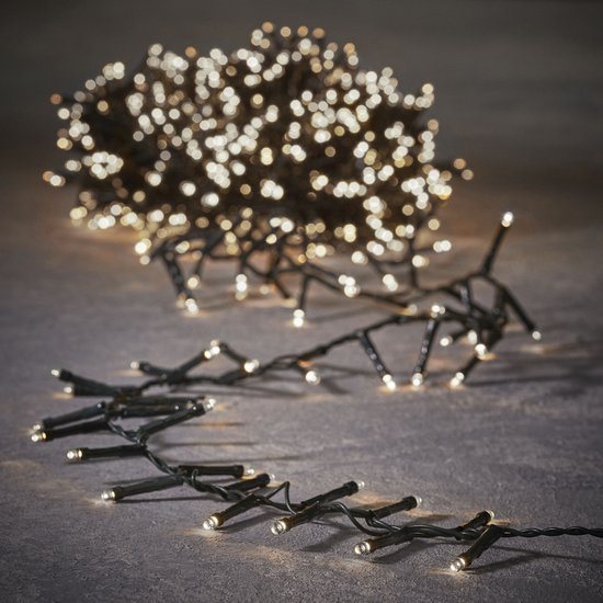 Luca Lighting kerstverlichting lichtsnoer - 20m - 1000 lampjes warm wit - flashfunctie