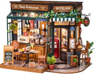 Robotime Rolife Tipsy Restaurant - DG167 - Rolife - DIY Miniatuur - Knutselen - Miniatuurhuisje