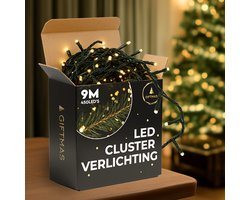 Giftmas Kerstboomverlichting - Kerstverlichting Buiten - 9M Clusterverlichting - 450 Warm Witte LED’s - Binnen en Buiten - Warme Sfeerverlichting