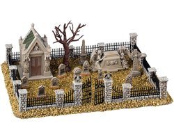 Decoratie Kerkhof Graveyard S/14 Verlicht Huisje Spooky Town Dorp 2024