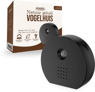 Premes - Vogelhuisje met Geluid - Inclusief batterijen - 4 Verschillende Geluiden - Vogelgeluiden Huisje Met Sensor - Voor Op Toilet - Woonkamer - Keuken - Beeldjes - Soundbox - Vogels - Jungle - Oceaan - Natuur - Vogelgeluiden Huisje - Bird Box