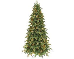 Triumph Tree Sherwood Kunst Kerstboom met Verlichting - Kunstkerstboom H155 x Ø91 cm - Groen