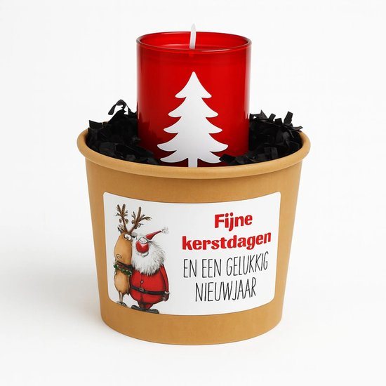 Kerst cadeautje | Potje met kaars van Bolsius | Fijne Kerstdagen & Gelukkig Nieuwjaar | Relatiegeschenk – Memories Are Timeless