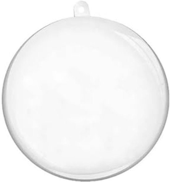 6 Stuks Heldere Plastic Vulbare Kerstballen, 8 cm DIY Ballen voor Boomdecoratie, Bruiloften en Feestdecoratie
