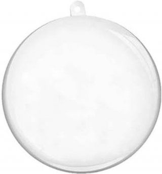 6 Stuks Heldere Plastic Vulbare Kerstballen, 8 cm DIY Ballen voor Boomdecoratie, Bruiloften en Feestdecoratie