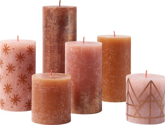 Bolsius - Rustieke Kaarsen Set - Cosy Copper