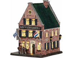 Dickensville kerstdorp huisje - koffiebranderij - Dokkum - 14,5 x 15,8 x 20,8 cm