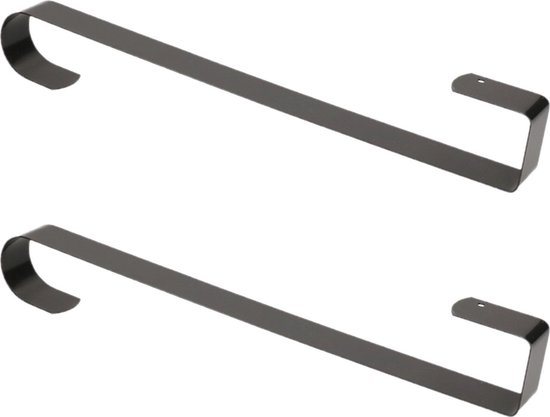 Kerstkrans deurhaak - Set van 2x stuks - 38 cm - metaal - haak - Deurkrans hanger - kerstkrans ophangen - ophanghaak