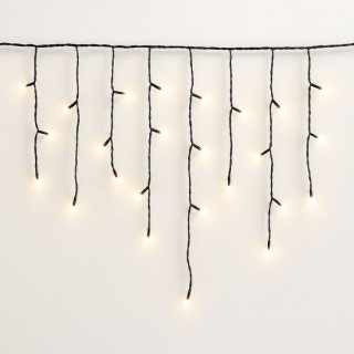 FlinQ IJspegel Lichtslinger Warmwit 200 LED - Gevelverlichting - Warm Wit Licht - 200 lampjes - 14 meter (4,68 meter lichtjes) - Kerstverlichting buiten