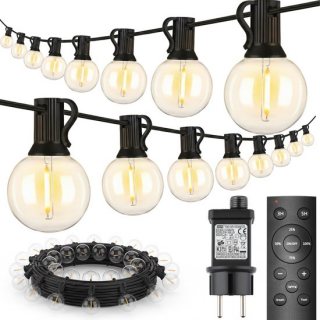 Aurae Buitenverlichting 30 Led - 18 m - Lichtsnoer Buiten en Binnen - IP44 - Prikkabel met Afstandsbediening - Dimfunctie - Lichtslinger - Sfeerverlichting