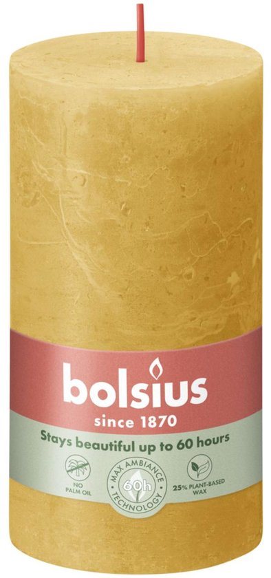 Bolsius Stompkaars Geel 13 cm -