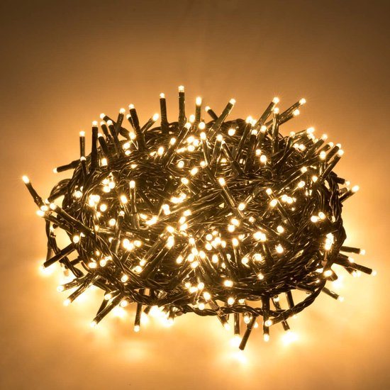 FEDEC 1000 LEDS Kerstverlichting binnen en buiten- 25 meter - Clusterverlichting - Warm Wit