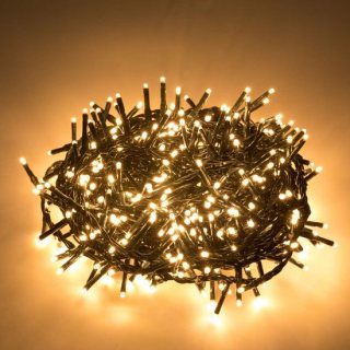 FEDEC 1000 LEDS Kerstverlichting binnen en buiten- 25 meter - Clusterverlichting - Warm Wit
