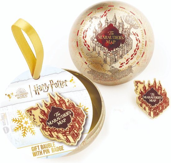 The Carat Shop - Harry Potter Marauder’s map Kerstbal - Cadeaubal met Gratis Pin