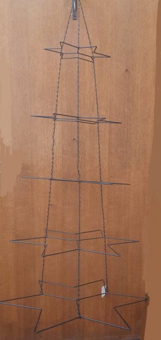 House of Seasons Decoratieve hangende steren zwart H 150x D70cm