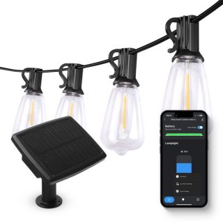 FlinQ Lichtsnoer Solar - LED Lichtslinger voor Buiten - Tuinverlichting 15 meter Lang Snoer - Slinger met Lampjes - Sfeerverlichting / Partylights - Partyverlichting