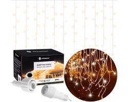 Springos IJspegel Verlichting Buiten | IJsSpringos - Ijspegel - Kerstverlichting Buiten - 12 m + 2.5 m Snoer - Connectable - Inclusief Afstandsbediening - 300 LED - Warm Wit