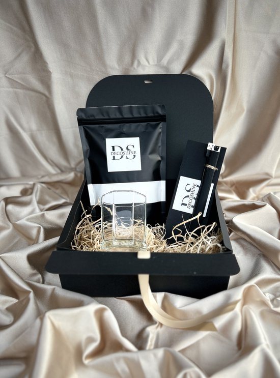 Cadeau Pakket - Gift Set - Sandwax Setje Wit - Kerst Pakket - 250G Kaars Zand / Kaarshouder / Elektrische Aansteker